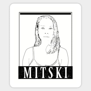 Mitski // Black retro V Sticker